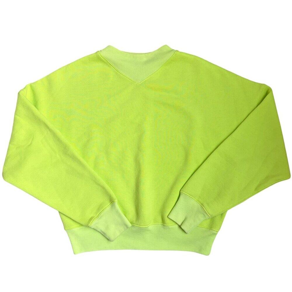Wilfred Free by Artizia Bartlett Green Cropped Mockneck Sweatshirt - Size Small